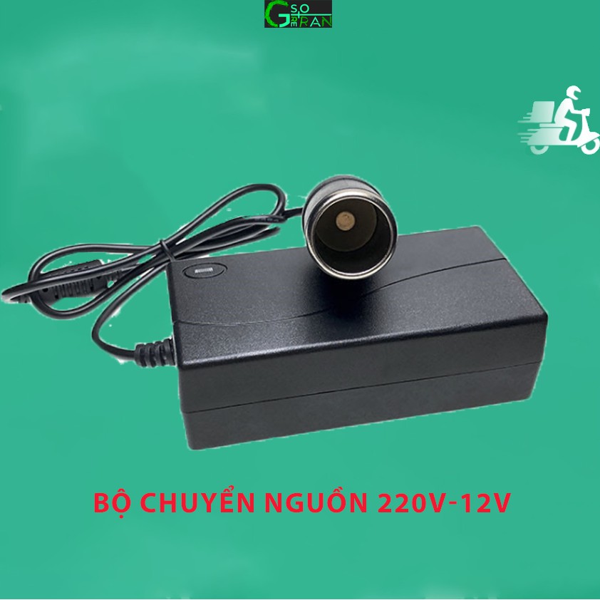 Bộ đổi nguồn ô tô từ 220v sang 12v5A 60W tẩu sạc, chuyển nguồn xe hơi sang tẩu sạc