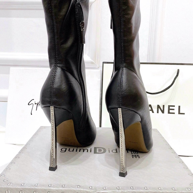 Bốt đùi da gót nhọn sang chảnh siêu hot hàng cao cấp fullbox | BigBuy360 - bigbuy360.vn