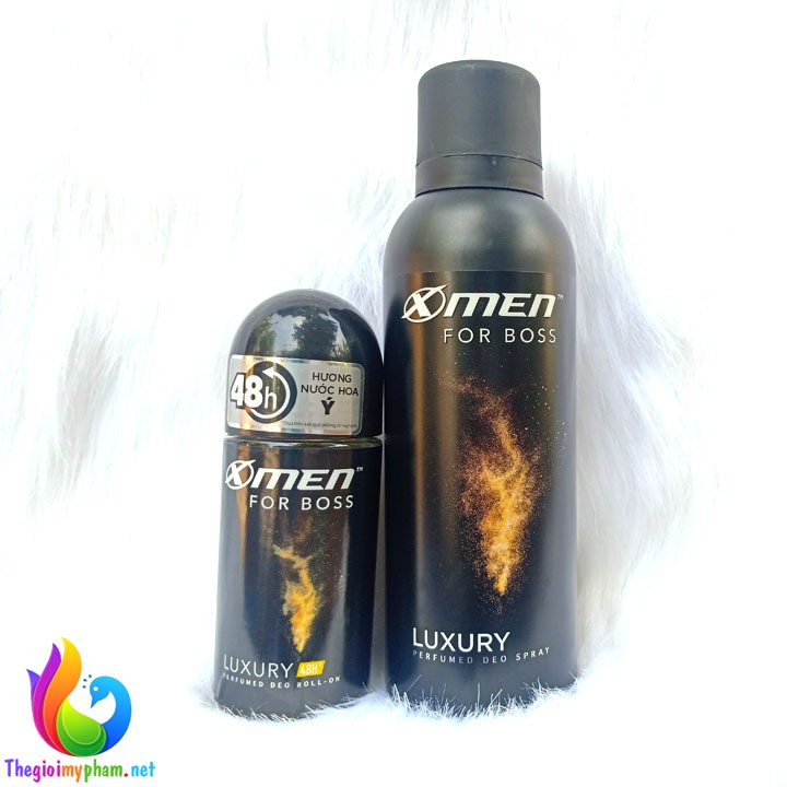 Combo Lăn Khử Mùi XMen For Boss Luxury 50ml + Xịt Khử Mùi XMen For Boss Luxury 150ml