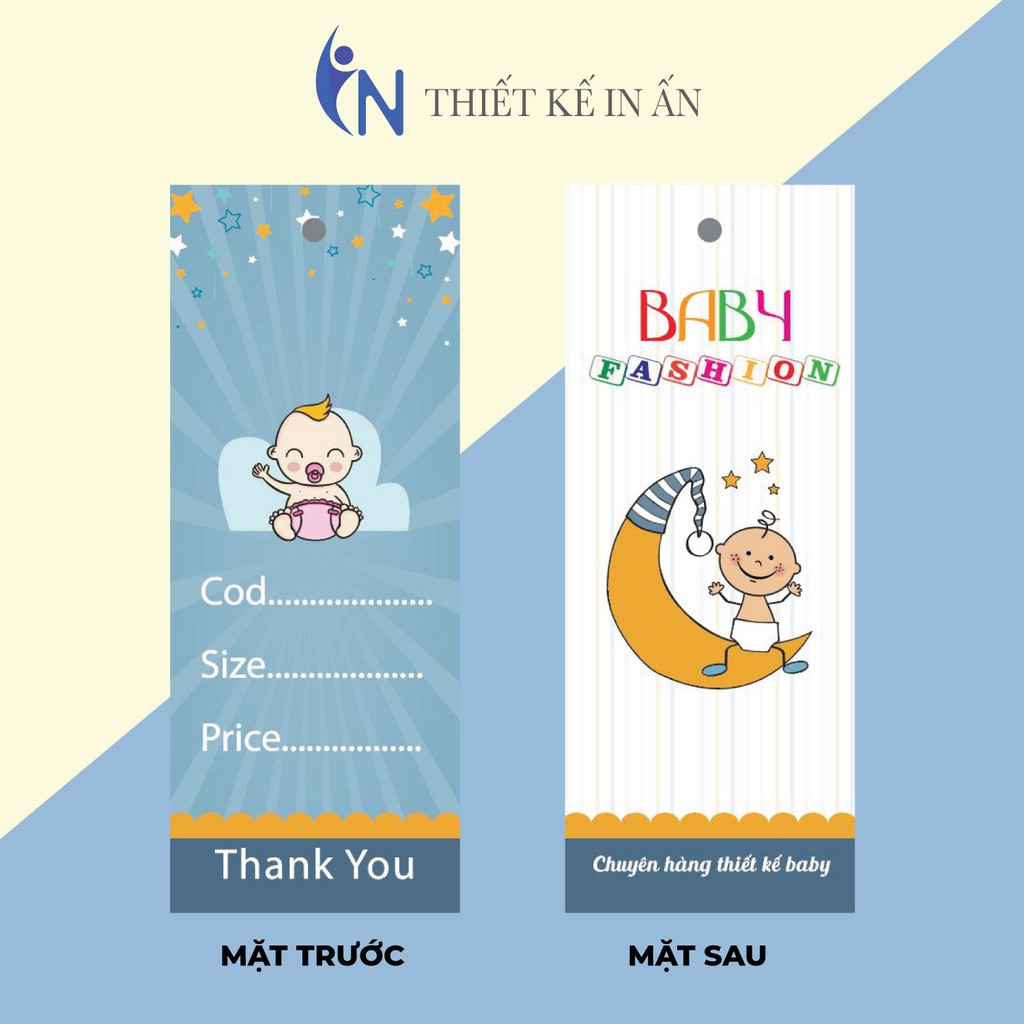 NHÃN MÁC TAG QUẦN ÁO giúp nâng cao thương hiệu quần áo - Giấy bìa cứng cán màng sang trọng 100 cái mẫu 27