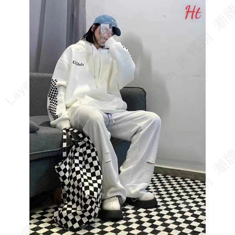 Áo hoodie caro in tay HT11