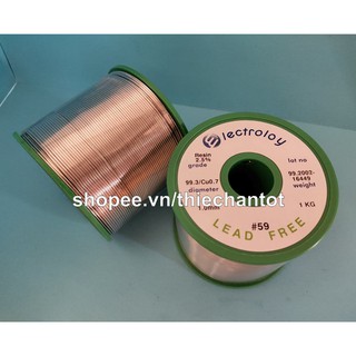 Thiếc hàn không chì Solder Electroloy [ Tặng thêm 5 mét khi mua từ 25 mét trở lên ]