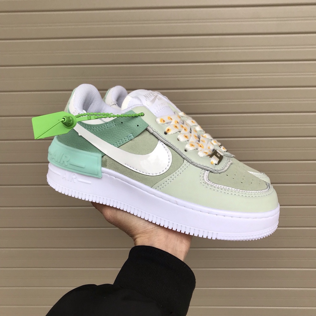 Giày af1 air force 1 shadow xanh thể thao sneaker nam nữ cổ thấp full box