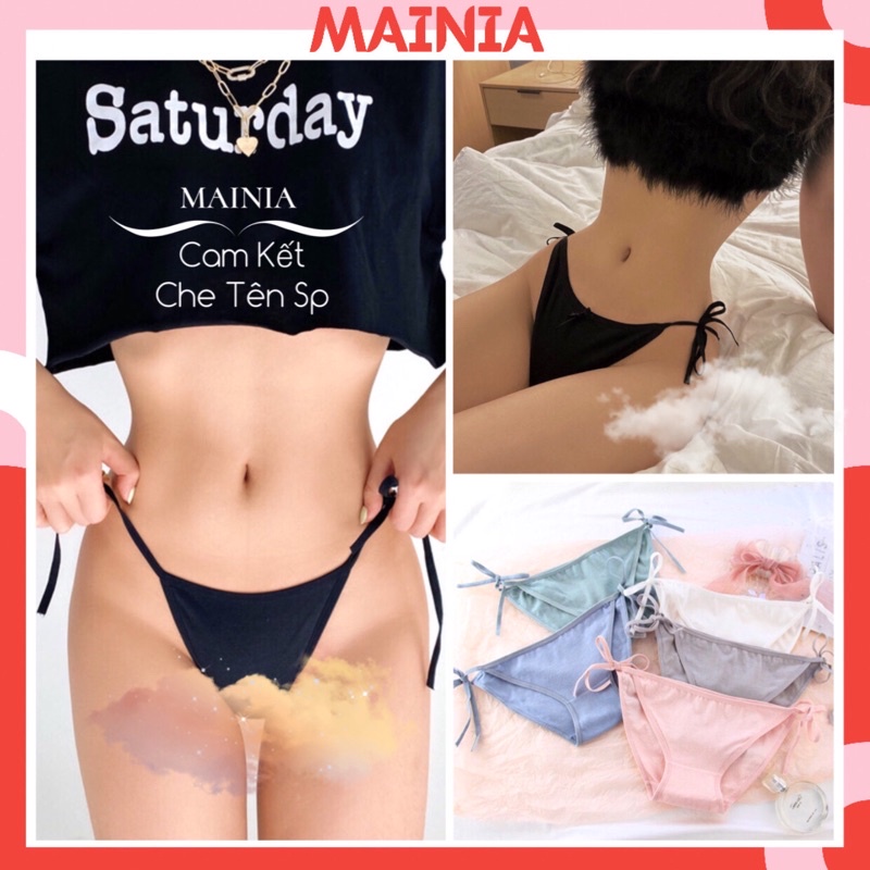 Quần Lót Cotton Cột Dây Màu Hồng Dễ Thương Sexy Mainia Shop