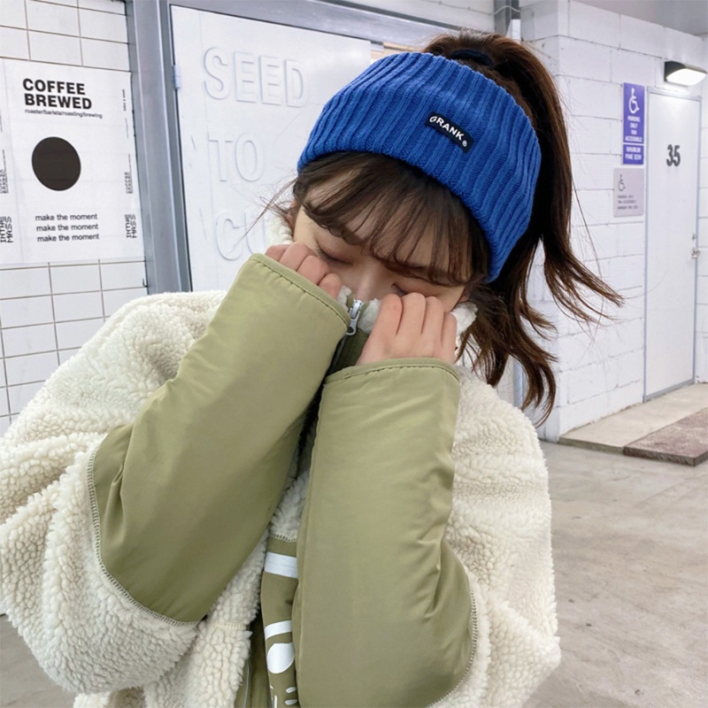 Băng Đô Turban Dệt Kim Bản Rộng Co Giãn Giữ Ấm Mùa Đông