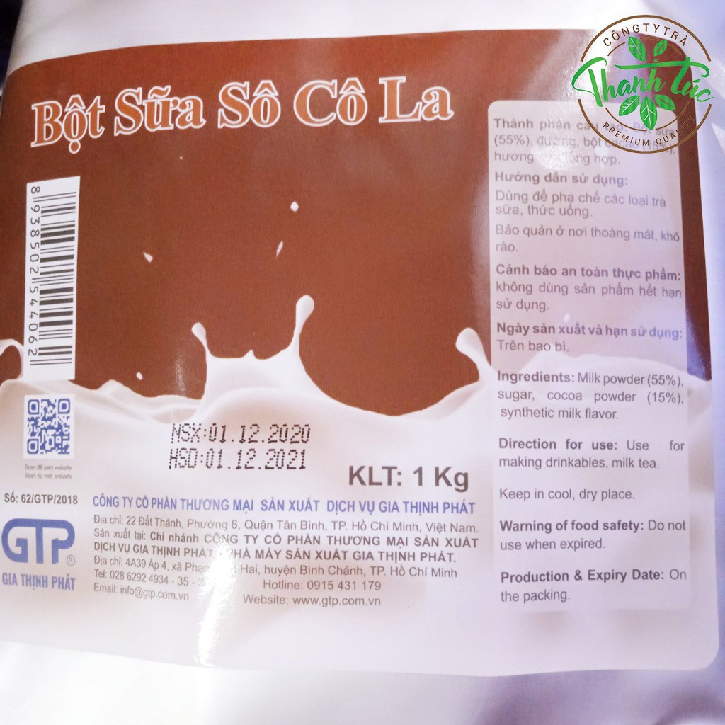 Bột Làm Trà Sữa (Môn, Socola) Gia Thịnh Phát Gói 1kg