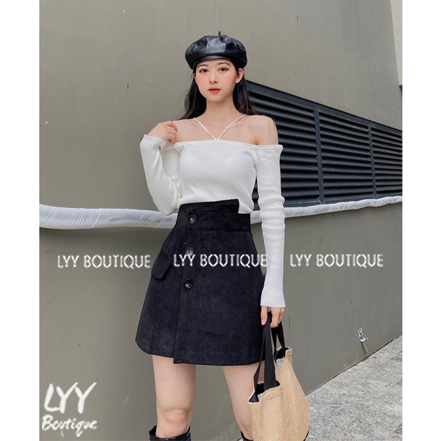 Chân Váy chữ A cạp lệch HACK EO kèm lót quần chất nhung tăm Quảng Châu, Chân váy ngắn hot hit LYY BOUTIQUE | BigBuy360 - bigbuy360.vn