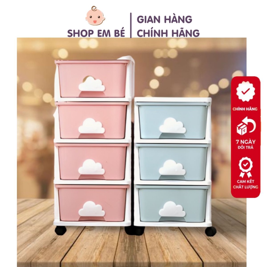 Tủ nhựa cho bé đựng quần áo đồ chơi 3, 4, 5 ngăn tủ để đầu giường cho mẹ & bé, hàng chính hãng Yeya- 𝗦𝗵𝗼𝗽 𝗘𝗺 𝗕𝗲́