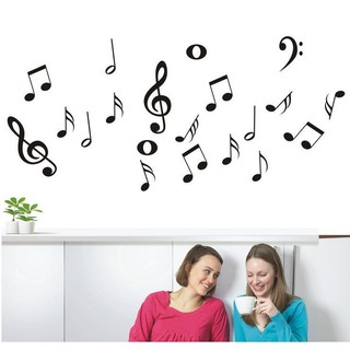 Sticker dán tường họa tiết hình nốt nhạc dùng trong trang trí nội thất