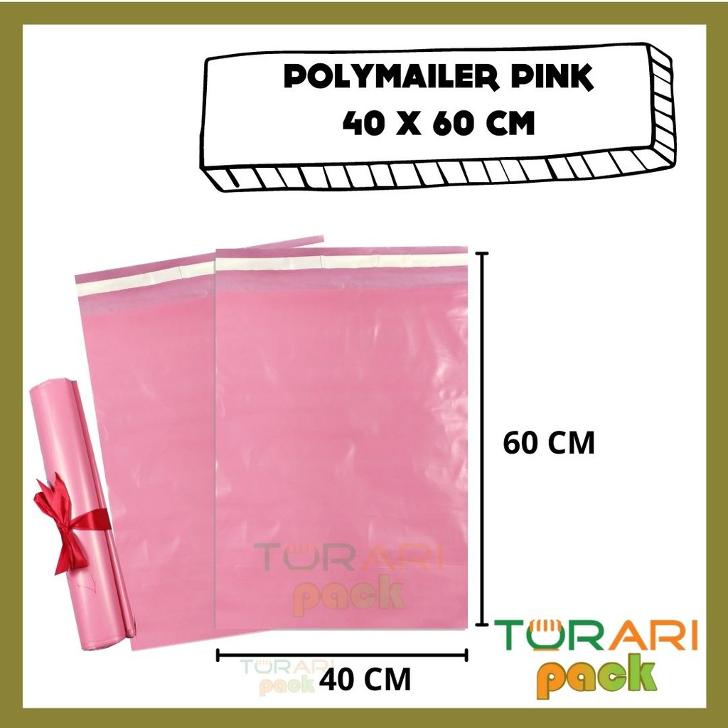 Bộ 50 quần áo nhựa Polymailer/ ONLINE SHOP/ PINK 40x60