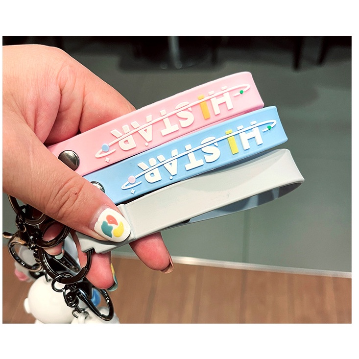 Móc khóa đôi Phi Hành Gia HI STAR dây đeo xe máy balo điện thoại dây mềm cute Lalunavn-A74