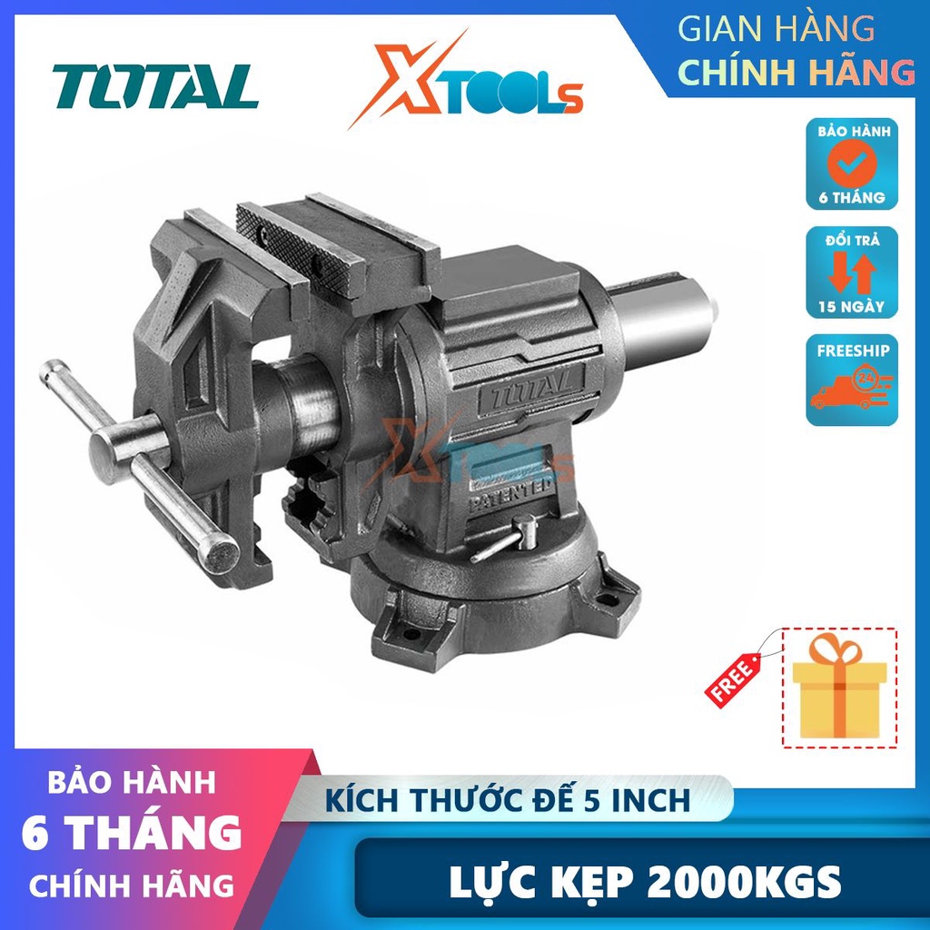 Ê tô kẹp đa năng TOTAL THTMF6156, ê tô kẹp đế xoay kích thước đế xoay 5 inch, lực kẹp tối đa: 2000KGS -CHÍNH HÃNG-XTOOLS