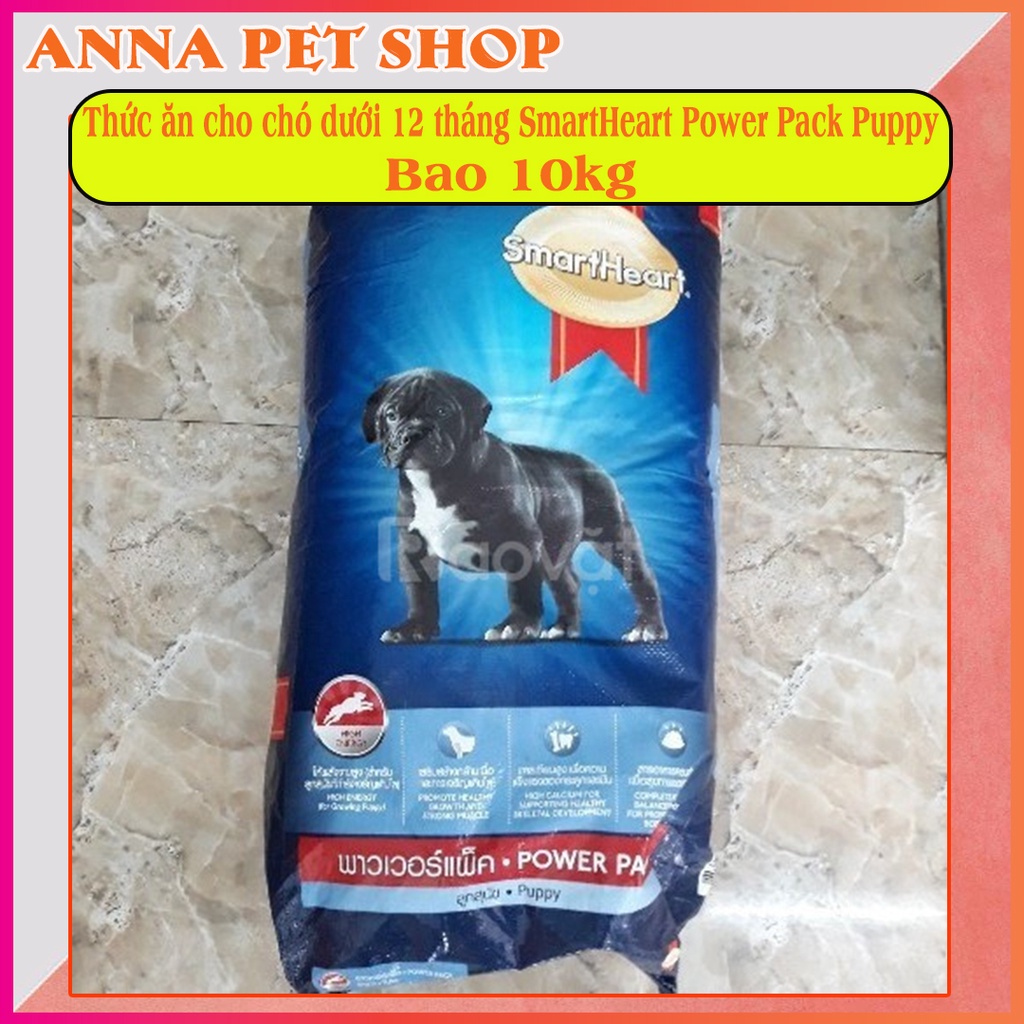 BAO 10KG Thức ăn cho chó dưới 12 tháng SmartHeart Power Pack Puppy