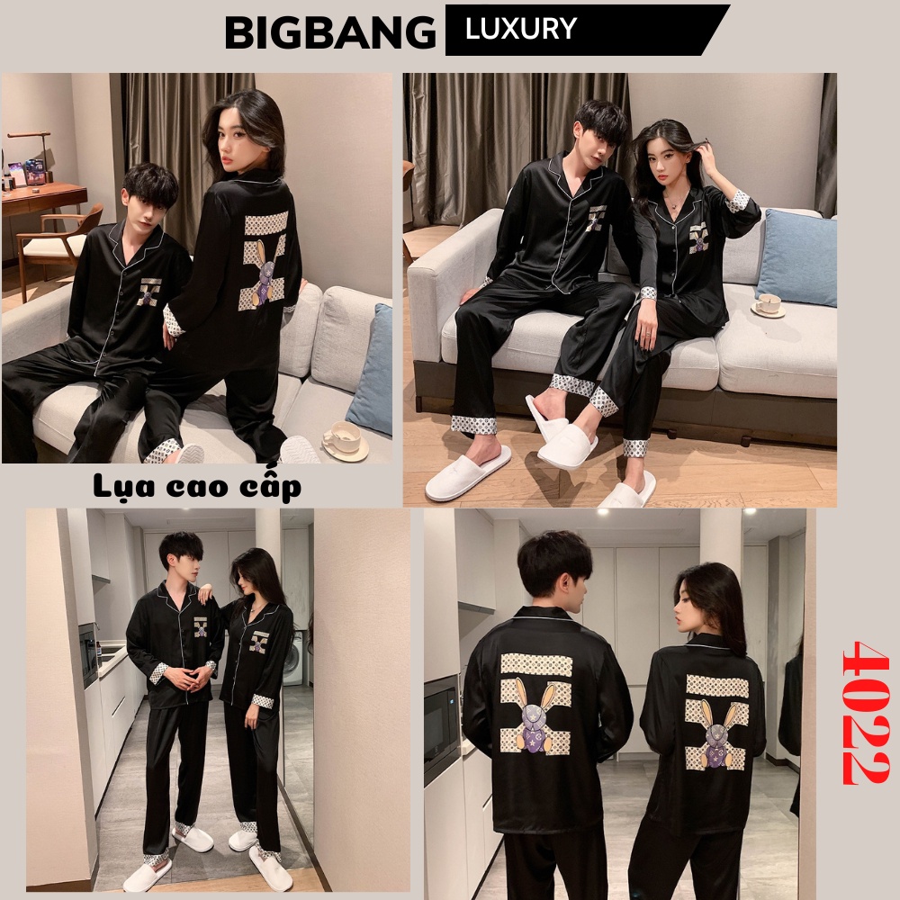 Bộ Pijama Nam Nữ Lụa Cao Cấp Bigbang Luxury - Bộ Đồ Ngủ Đôi Lụa Mềm Mại Siêu Đẹp Dành Cho Các Cặp Đôi