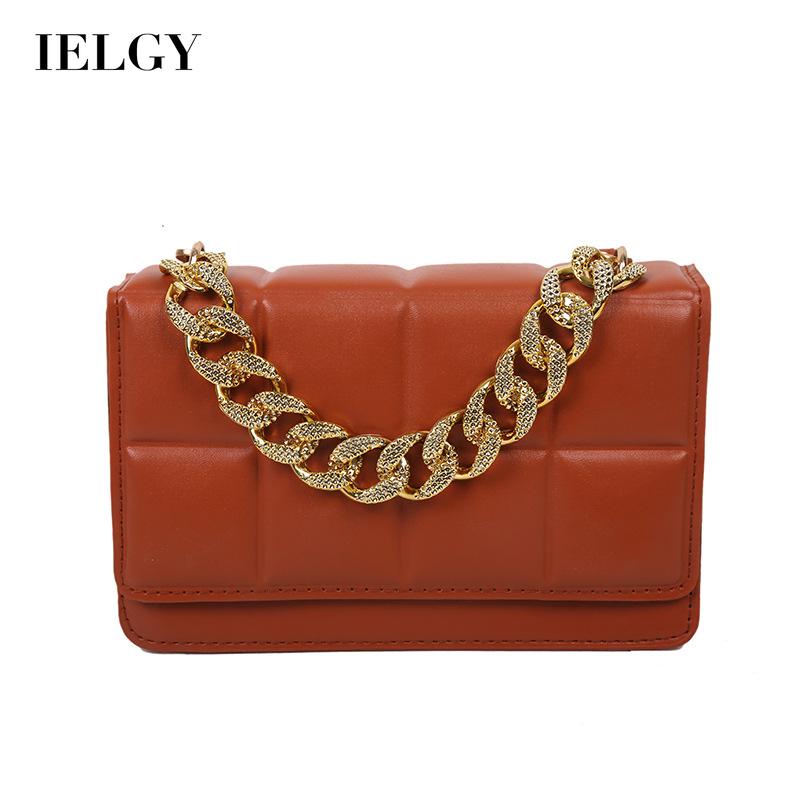 IELGY Túi Đeo Vai Hình Vuông Cỡ Nhỏ Màu Trơn Thời Trang Cho Nữ