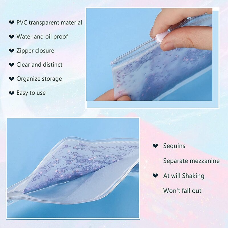 Phong Bì PVC A6 Kèm 6 Vòng Khóa Kéo Có Thể Nạp Lại