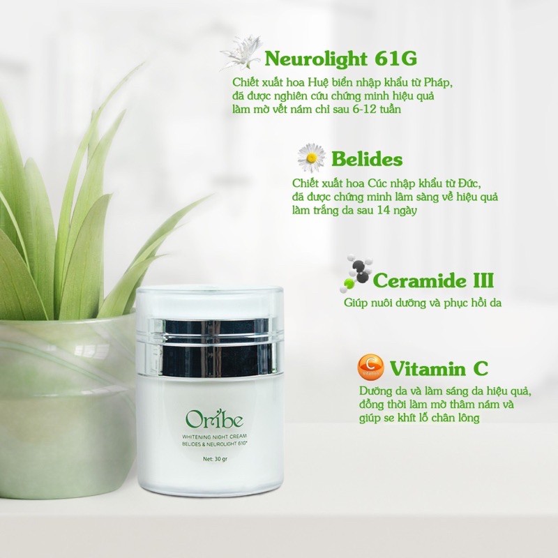 Kem Trắng Da Ban Đêm Oribe 30g