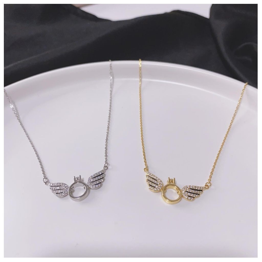 DÂY CHUYỀN BẠC NỮ ĐÔI CÁNH THIÊN THẦN TẶNG VÒNG CHỈ ĐỎ MAY MẮN | BigBuy360 - bigbuy360.vn