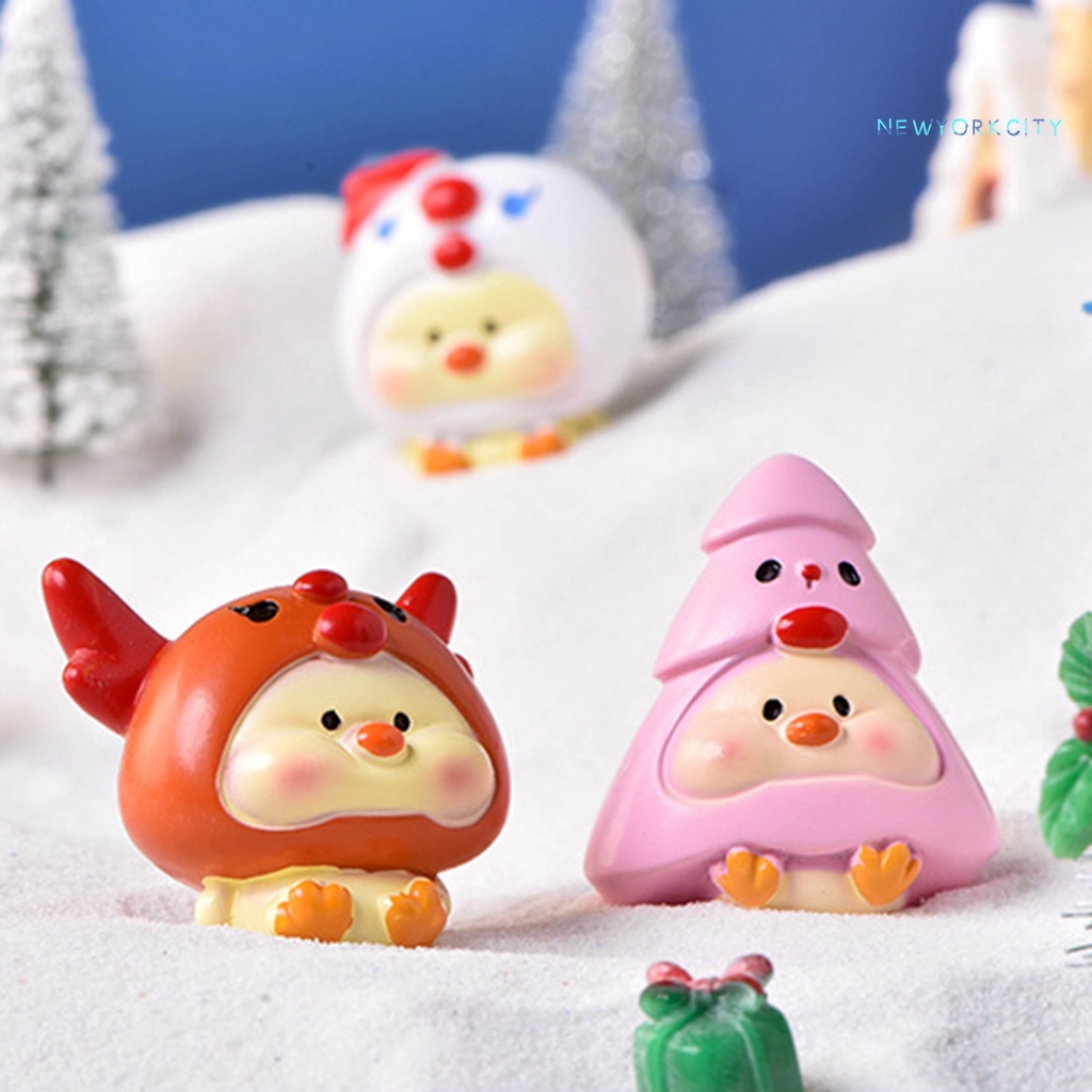 Mô Hình Động Vật Hoạt Hình Bằng Nhựa Resin Trang Trí Giáng Sinh