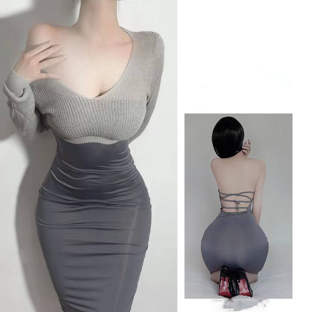 Đầm Ngủ Len Lưới Khoét Rỗng Quyến Rũ Cho Nữ