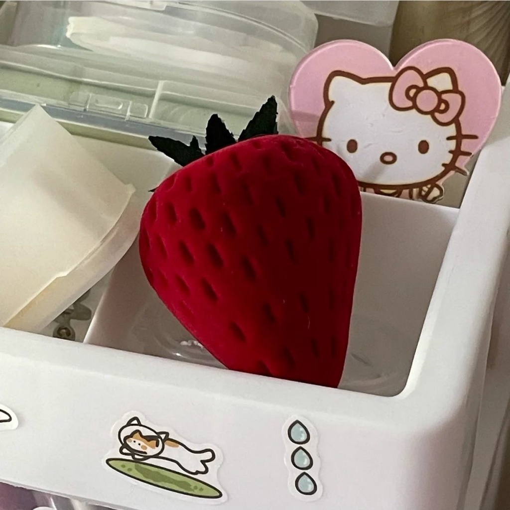 🌸Nhẫn mặt nơ/ Hộp đựng trang sức kiểu quả dâu sáng tạo