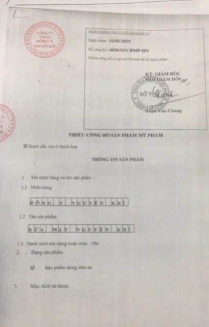 Sữa Rửa mặt nguyên khí