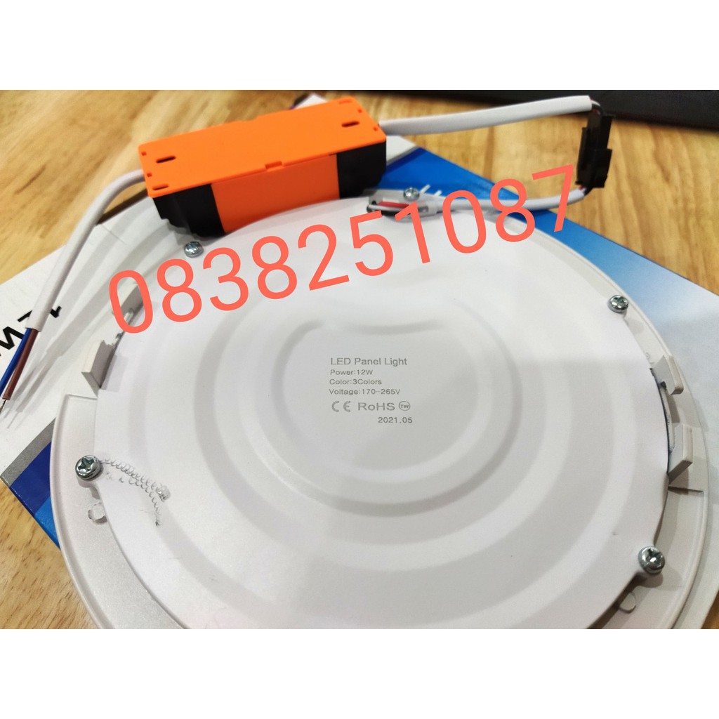 Đèn Led Panel Downlight Âm Trần 3 chế độ màu 12w Phi 150mm