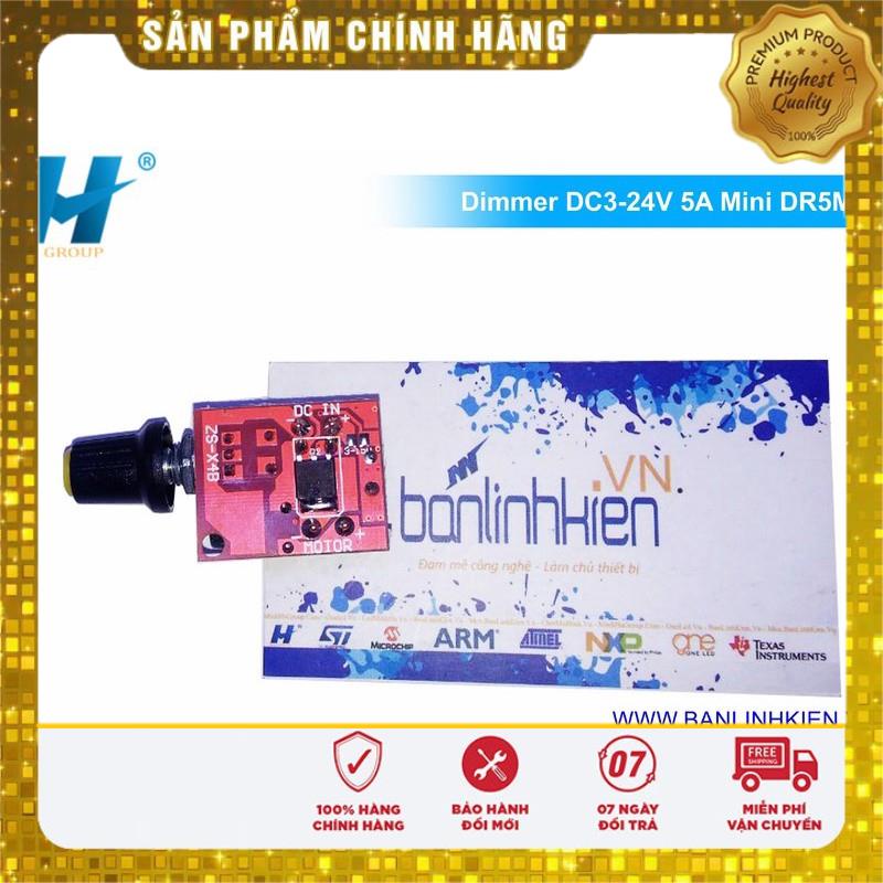 Điều Khiển Tốc Độ Dimmer DC3-24V 5A Mini DR5MN
