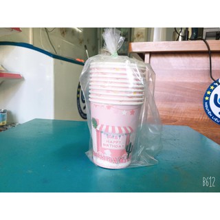 Set 10 cốc giấy dùng 1 lần hoạt hình