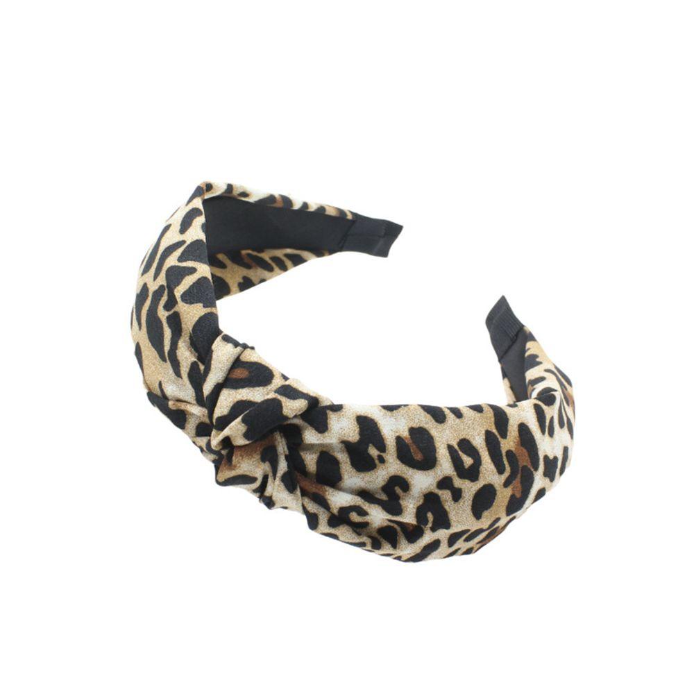 ESPO Băng Đô Thắt Chéo In Họa Tiết Da Báo Thời Trang Cho Bé Gái