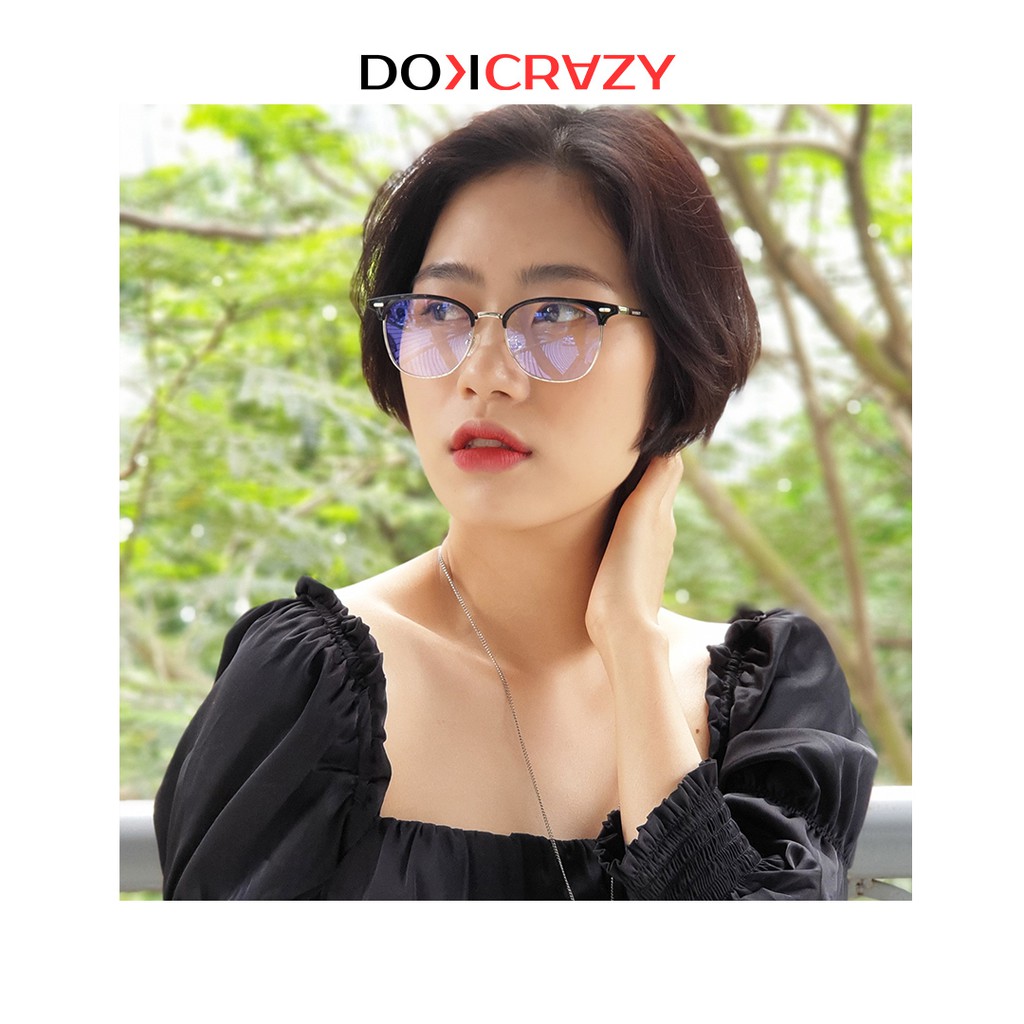 Gọng kính cận classic nam nữ DAKEN DOKCRAZY kim loại mắt kiếng không độ bền đẹp thời trang Hàn Quốc trendy