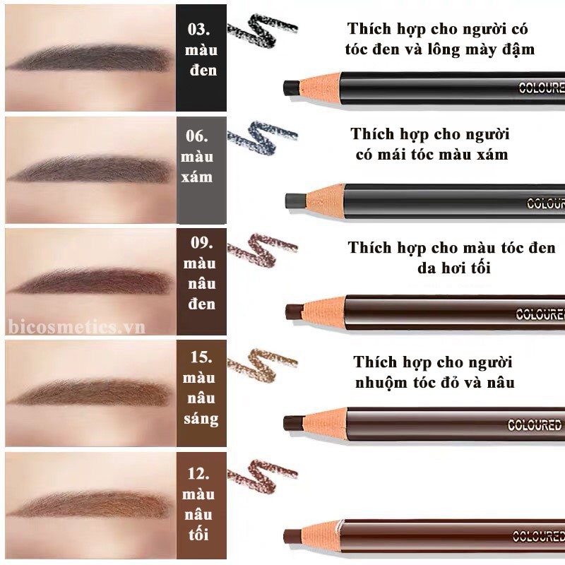 [SIÊU RẺ] Bút chì kẻ lông mày trang điểm lâu trôi chống thấm nước | BigBuy360 - bigbuy360.vn
