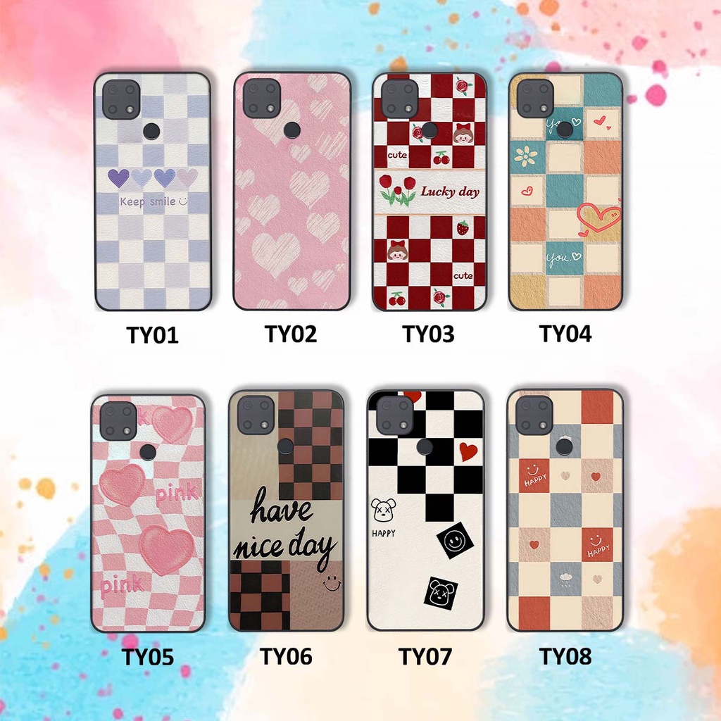 Ốp Xiaomi Redmi 10C caro trái tim cá tính, thời trang siêu đẹp, siêu phong cách