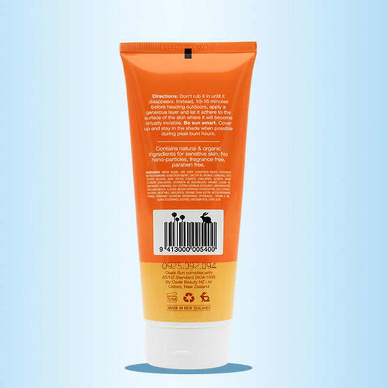 Kem Chống Nắng Dành Cho Da Nhạy Cảm Oasis Sun SPF 30 Family Sunscreen 50ml