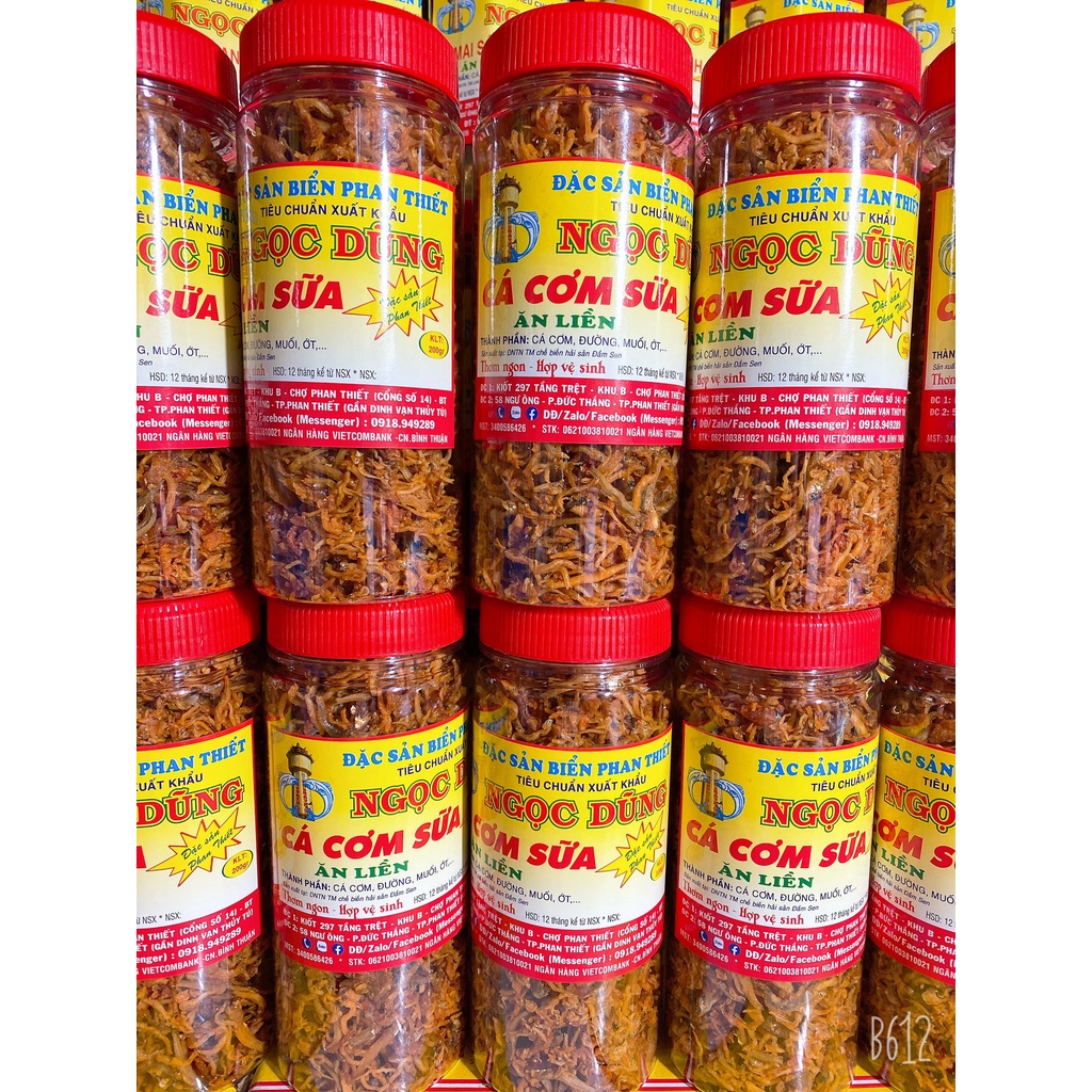 Cá Cơm Sữa Cháy Tỏi Ớt ( ăn liền ) là món ăn ngon của Shop Đặc Sản Biển Phan Thiết NGỌC DŨNG; Hộp 200 gram. HSD 12 tháng
