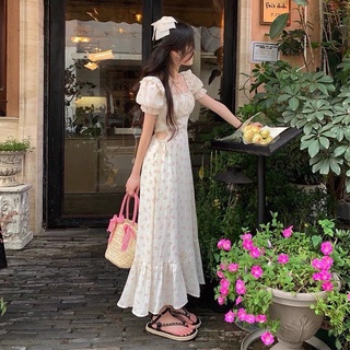 [ORDER] VÁY MAXI HOA NHÍ CUT OUT THIẾT KẾ SIÊU XINH
