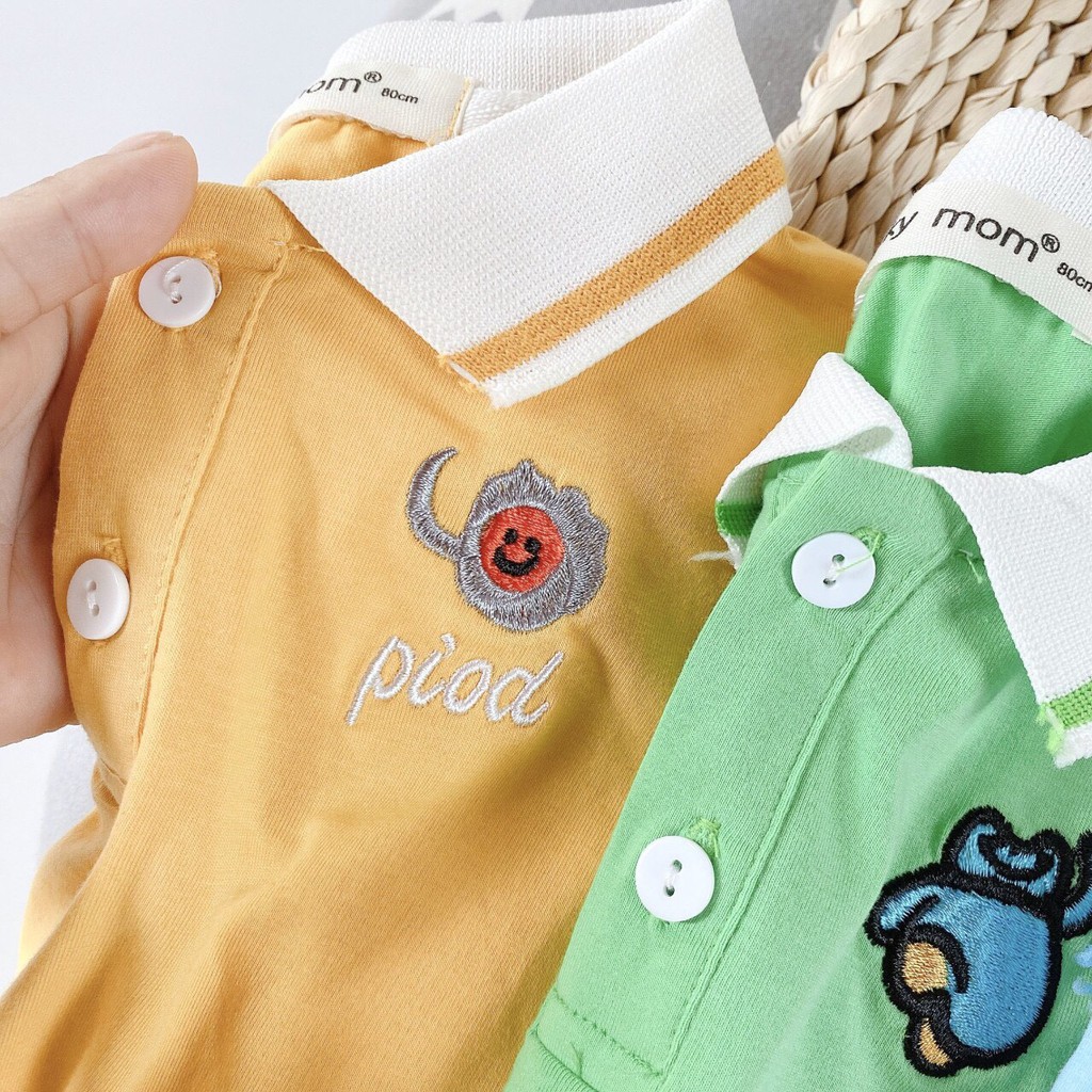 Áo cổ Sơ Mi Minky Mom FREE SHIP  Hàng Chuẩn COTTON Cộc Tay Dể Thương Cho Bé Gái Bé Trai, Đủ Màu