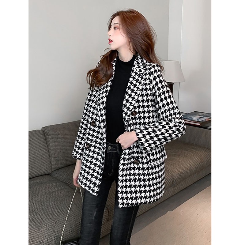 Áo Blazer Dạ Trần Bông Chám 2 Lớp Hàng Quảng Châu M619