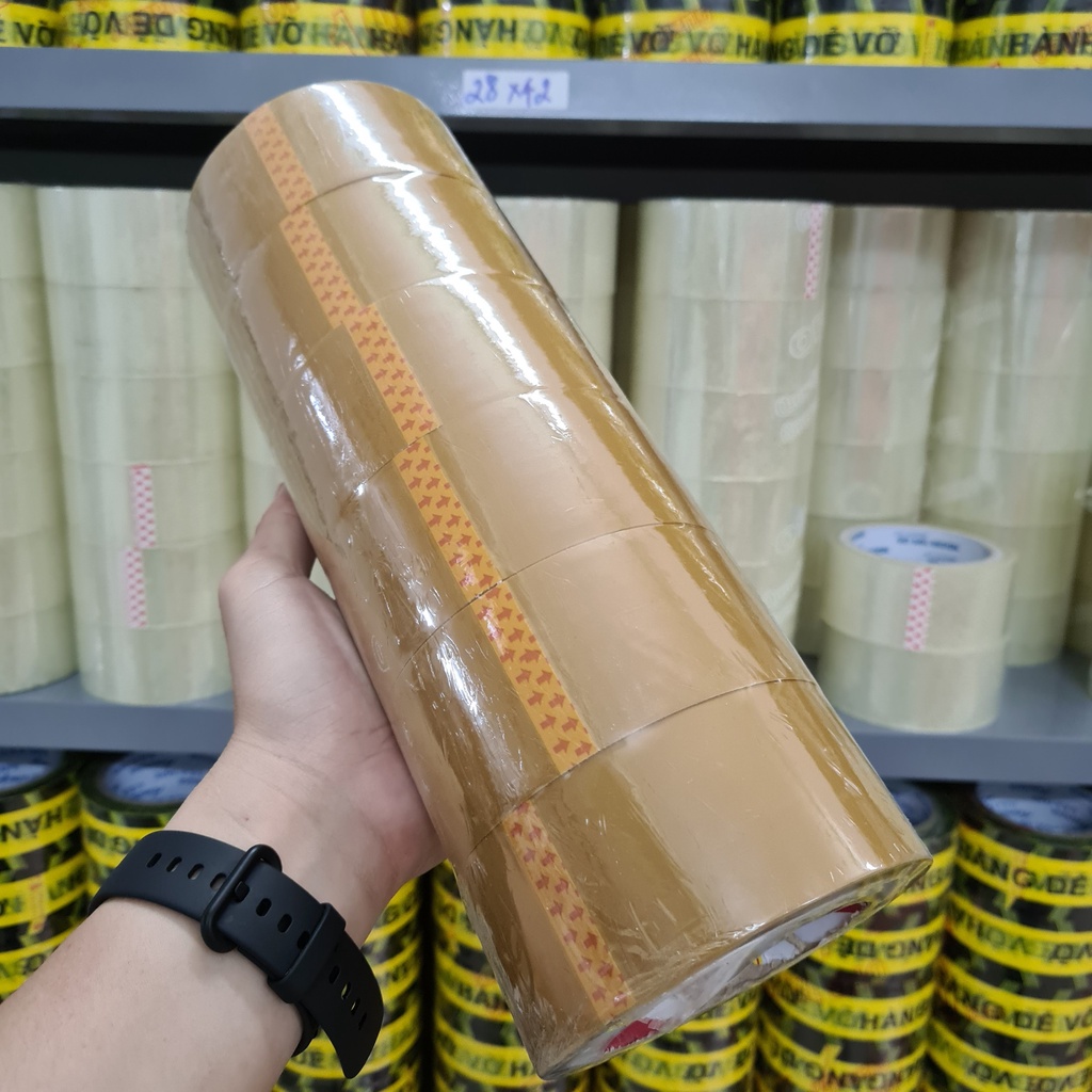 Băng Keo Trong, Băng Keo Đục , Cuộn 100 Yard, 1 Kg Dư, Keo Dính Chắc