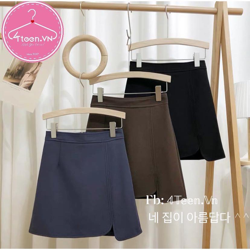 Chân váy chữ a ngắn xẻ bên có quần trong_216