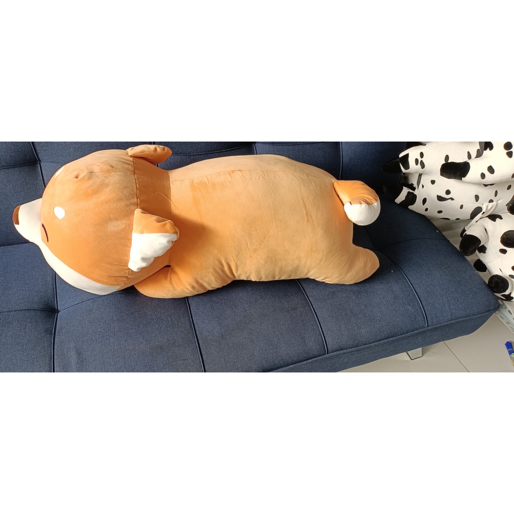 [Tặng móc khóa] Gấu Bông Chó Shiba Nằm size 70cm/90cm