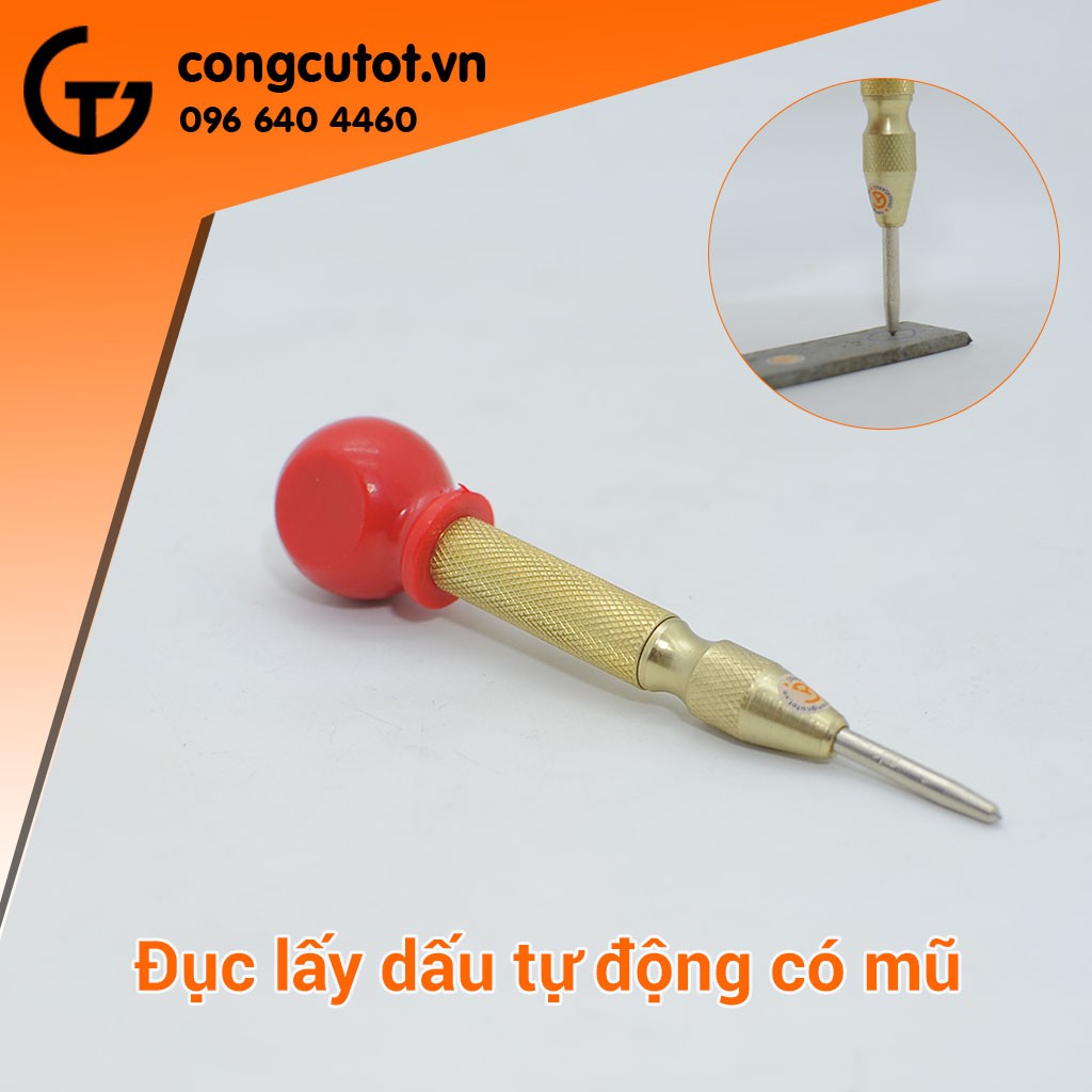 Đục, bông tu lấy dấu tự động có mũ tự động 130mm