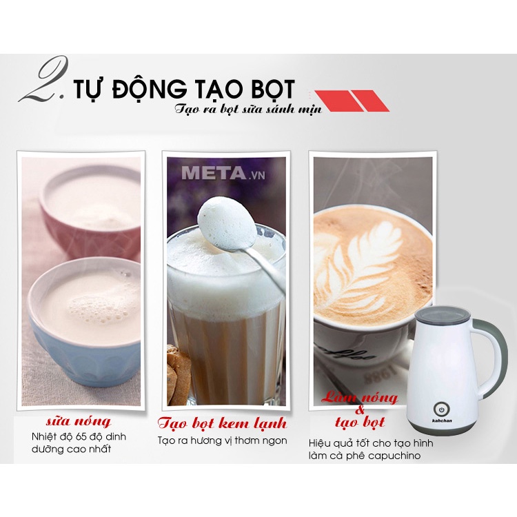 Máy tạo bọt sữa cầm tay Caso Fomini 1610, dùng đánh sữa tạo bọt cho capuchino và latte