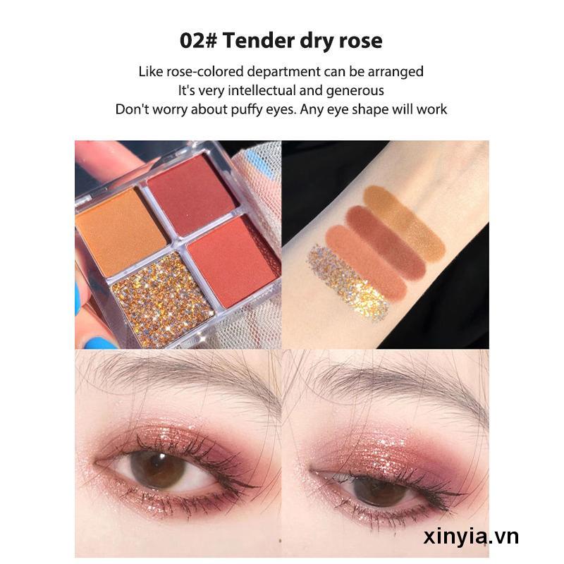 Bảng Phấn Mắt Dikalu 4 Màu Dễ Lên Màu Lâu Trôi Trang Điểm Làm Đẹp