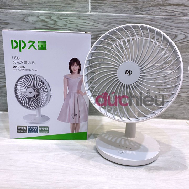 [ BH 03 tháng ] Quạt tích điện để bàn sạc loại to cổng USB- hàng chất lượng | Đức Hiếu Shop | BigBuy360 - bigbuy360.vn