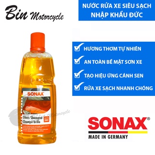 NƯỚC RỬA XE SẠCH SÁNG BÓNG SONAX - DUNG DỊCH RỬA XE GLOSS SHAMPOO 1L NHẬP KHẨU ĐỨC