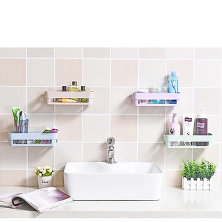 Kệ nhựa treo tường đa năng nhà bếp, nhà tắm dán tường chịu lực siêu chắc