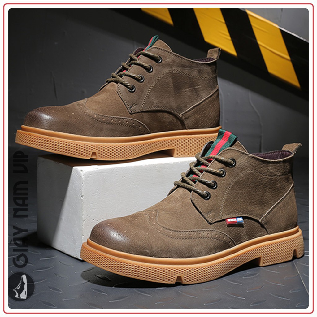 Giày Boot Nam Da Lộn - FREESHIP -  Giày Tây Nam Phong Cách Đường Phố GNK19 | BigBuy360 - bigbuy360.vn