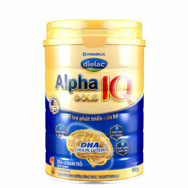 Sữa Dielac Alpha Gold 1 900g (trẻ từ 0-6 tháng)