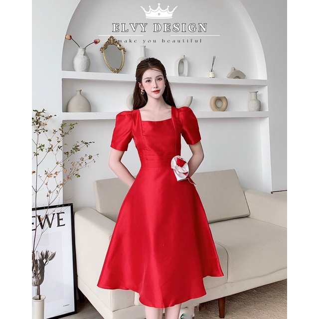 Váy dự tiệc vải tacta anna dress by elvy design